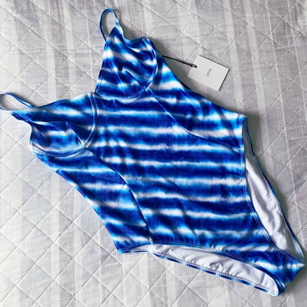 Onia Bustier Tie Dye One Piece Swimsuit